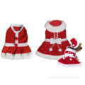 Holiday Red Small Dog Christmas Dress Apparel Pet Clothes For Poodle